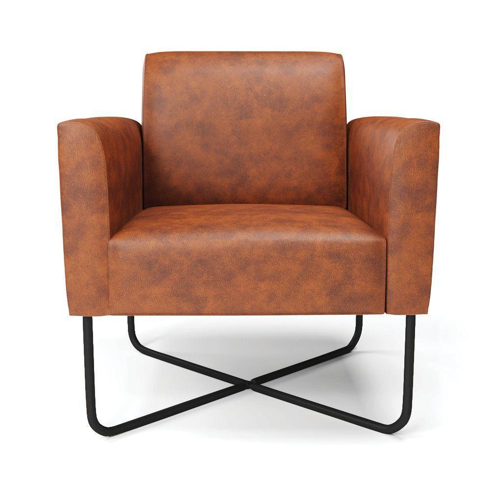 Poltrona Base X Industrial Preto Marisa Corano D03 - D\'rossi Cor Nozes - 2