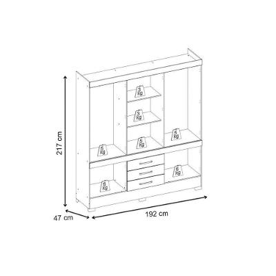 Guarda Roupa Casal New Murano 10 Portas de Bater 3 Gavetas Amêndola Touch Demóbile