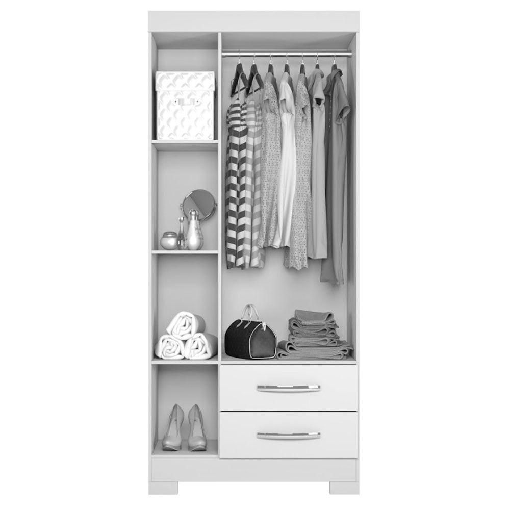 Guarda Roupa Solteiro Nt5000 3 Portas E 2 Gavetas Com Pés Notável Freijo Trend Com Off White - 3