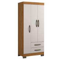 Guarda Roupa Solteiro Nt5000 3 Portas E 2 Gavetas Com Pés Notável Freijo Trend Com Off White