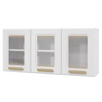 Armário Aéreo De Cozinha ágata 3 Portas Com Vidro 817007 Telasul Branco - 1