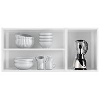 Armário Aéreo De Cozinha ágata 3 Portas Com Vidro 817007 Telasul Branco - 6