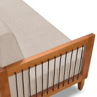 Kit 02 Poltronas E 01 Sofá Samoa Madeira Maciça Com Cordas Náutica Linho Rústico Areia - Desk Design