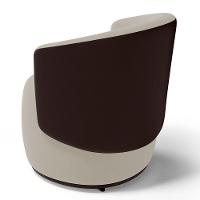 Kit 02 Poltronas Decorativas Aisha Orgânica Composê Sintético Marrom Com Suede Bege - Desk Design - 7