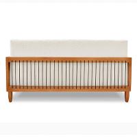 Kit Poltrona E Sofá Varanda Samoa Madeira Maciça Com Cordas Náutica Linho Natural - Desk Design - 10