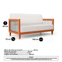 Kit 02 Poltronas E 01 Sofá Samoa Madeira Maciça Com Cordas Náutica Linho Natural - Desk Design - 7