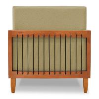 Kit 02 Poltronas E 01 Sofá Samoa Madeira Maciça Com Cordas Náutica Linho Dourado - Desk Design