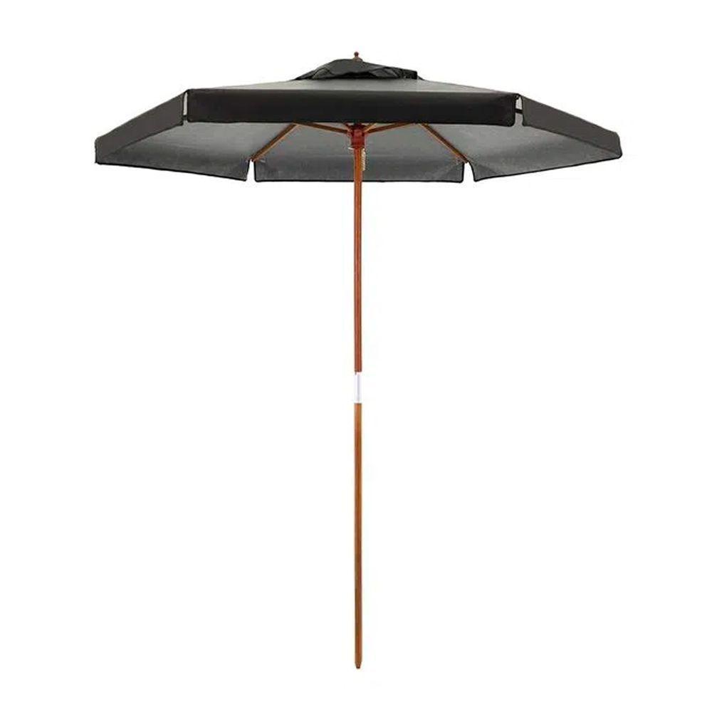 Conjunto 1 Mesa + 4 Cadeiras Em Alumínio + 1 Ombrelone Preto De 2 Metros Para área Externa - 2