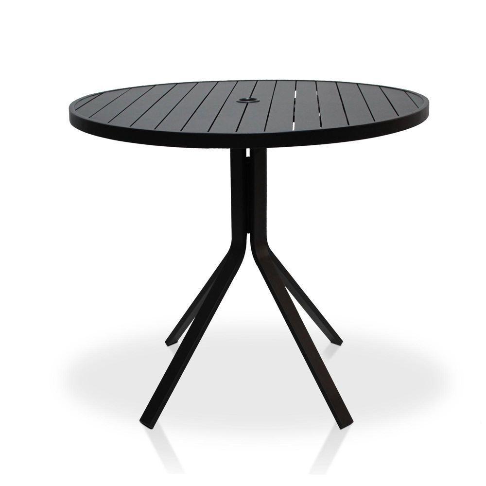 Conjunto 1 Mesa + 4 Cadeiras Em Alumínio + 1 Ombrelone Preto De 2 Metros Para área Externa - 4