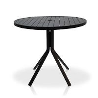 Conjunto 1 Mesa + 4 Cadeiras Em Alumínio + 1 Ombrelone Preto De 2 Metros Para área Externa - 4