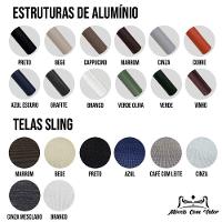 Conjunto 1 Mesa + 4 Cadeiras Para área Externa Cappuccino E Tela Café Com Leite - 3