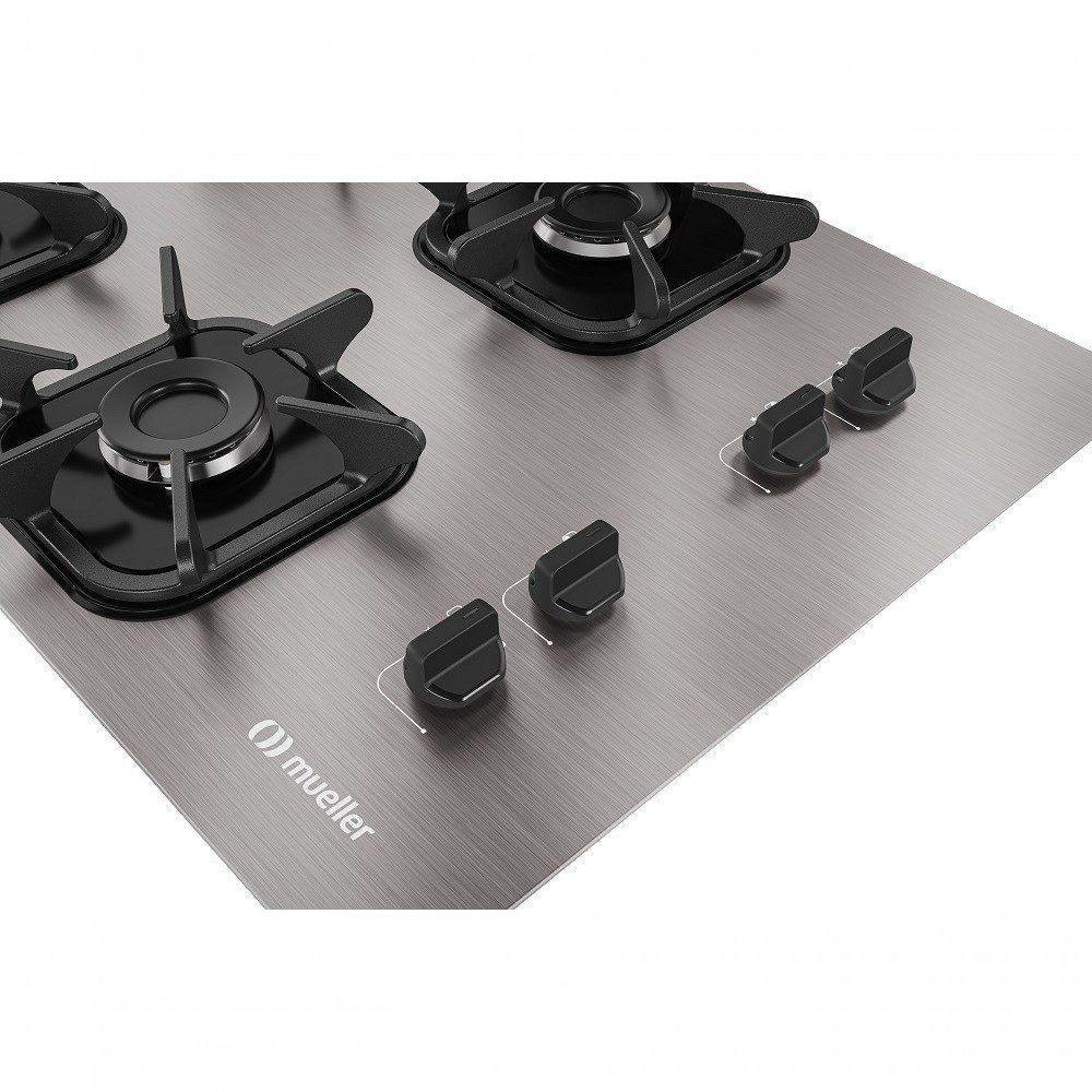 Cooktop Mueller 4 Bocas De Alumínio Com Queimador Ultra Chama Mcg4bk Bivolt - 4