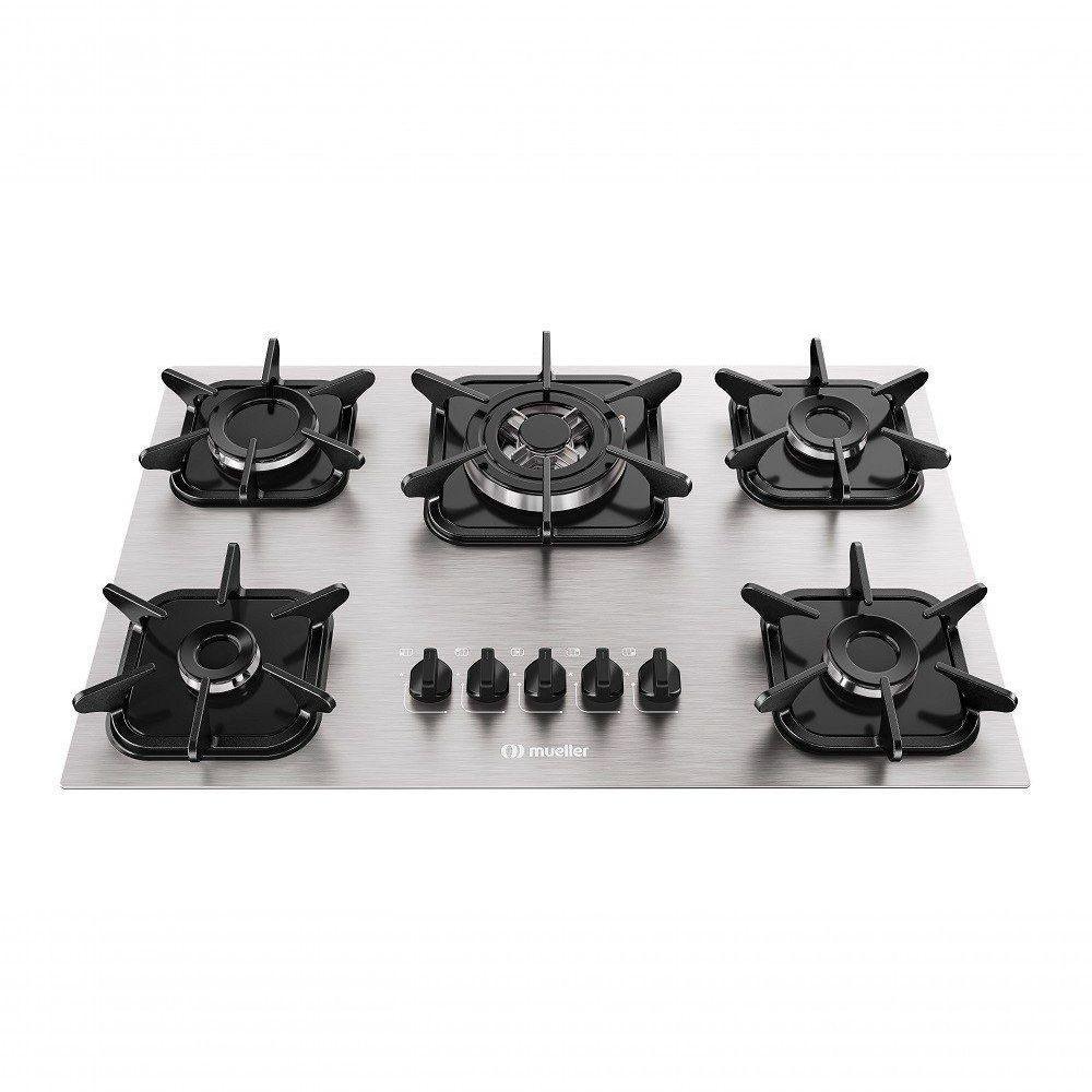 Cooktop Mueller 5 Bocas De Alumínio Com Queimador Tripla Chama Mcg5bk Bivolt - 1