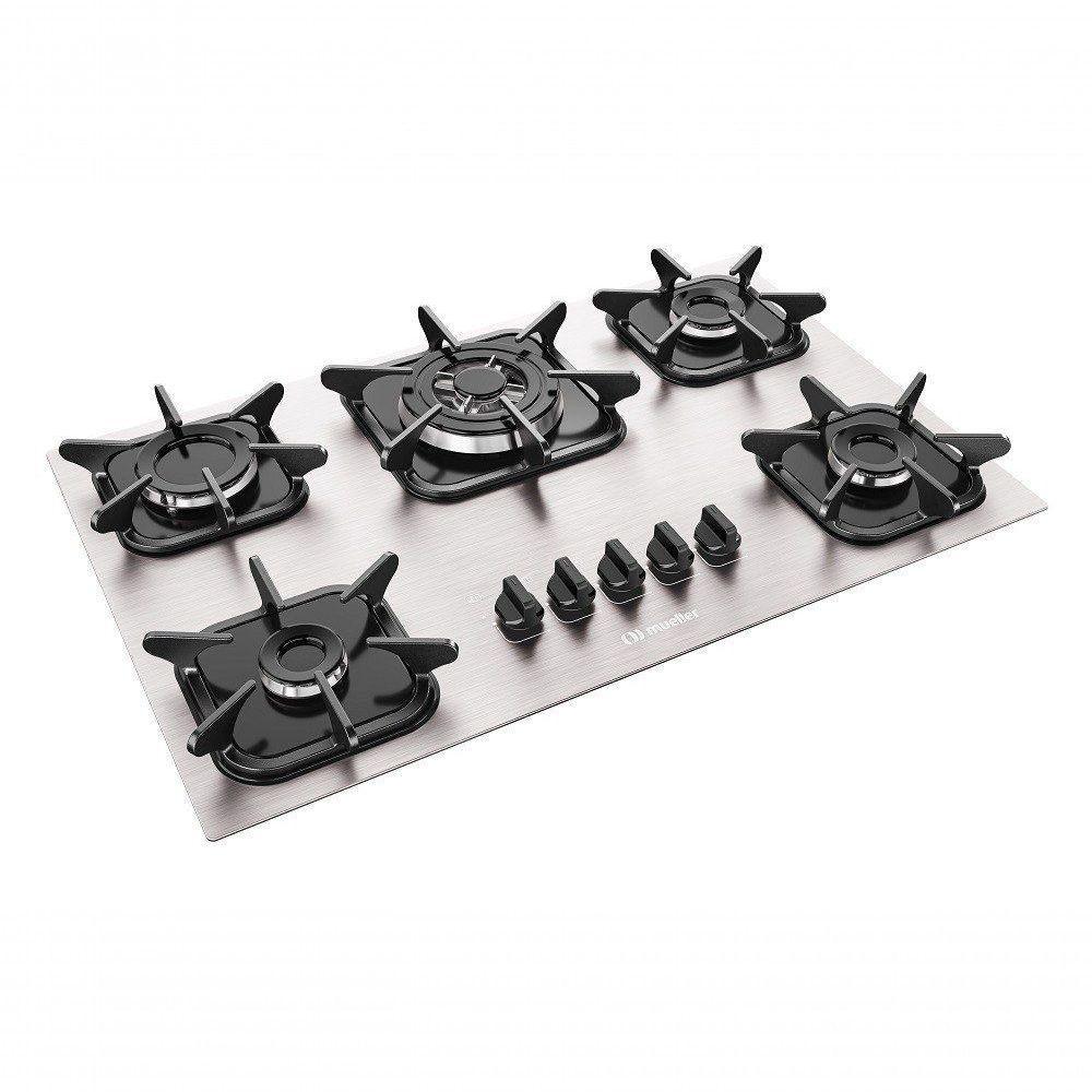 Cooktop Mueller 5 Bocas De Alumínio Com Queimador Tripla Chama Mcg5bk Bivolt - 2