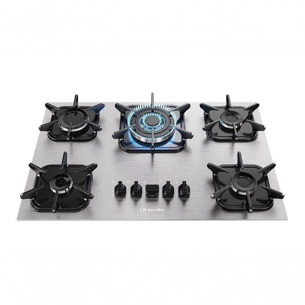 Cooktop Mueller 5 Bocas De Alumínio Com Queimador Tripla Chama Mcg5bk Bivolt - 3