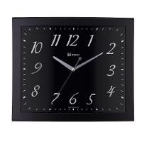 Relógio De Parede Retangular Preto Fosco Herweg 6907 único - 1