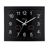 Relógio De Parede Retangular Higrômetro E Termômetro Preto Herweg 6906 único - 1