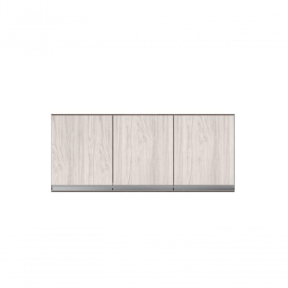 Armário Aéreo P- Cozinha Andreia 120cm C- 3 Portas Marrom - 1