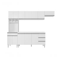 Cozinha Completa Modulada Andreia 5 Peças 280cm Branco - 1