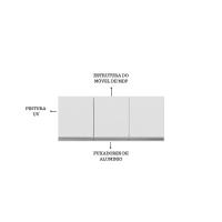 Armário Aéreo P- Cozinha Andreia 120cm C- 3 Portas Branco - 2