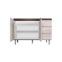 Balcão Gabinete Para Pia Andreia Sem Tampo 120cm 2 Portas 3 Gavetas Marrom - 3