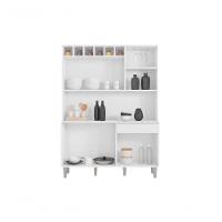 Kit Cozinha Compacta Alice 130cm C-6 Portas 1 Gaveta Cinza - 3