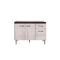 Balcão Gabinete Para Pia Gabriela Sem Tampo 120cm 3 Portas 1 Gaveta Marrom - 1