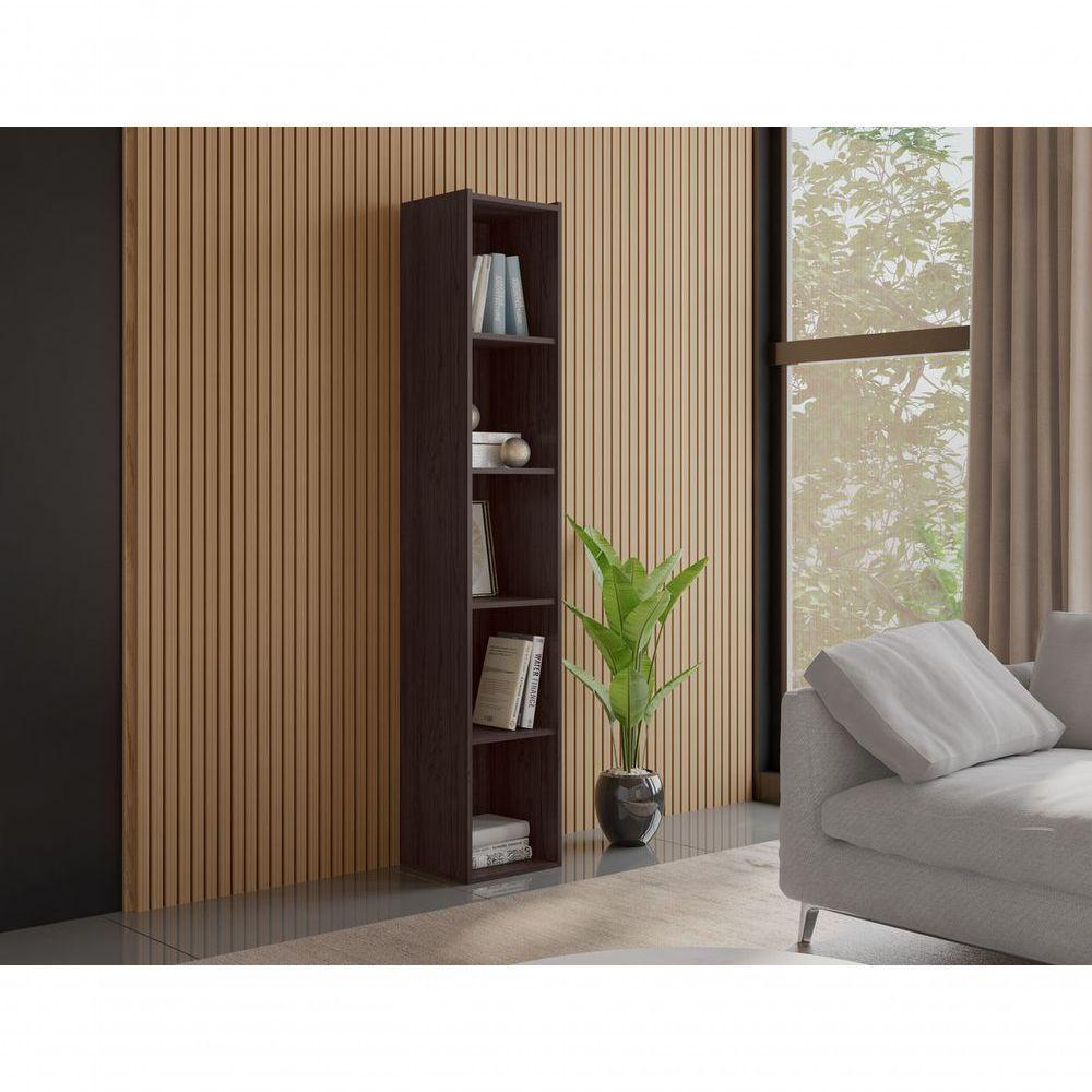 Estante Livreiro Com Prateleiras Janaína Kit 2 Unid Marrom - 4