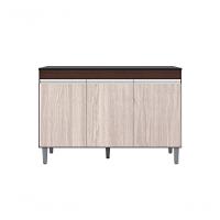 Balcão Gabinete Manu 120cm 3 Portas S-tampo Marrom - 5