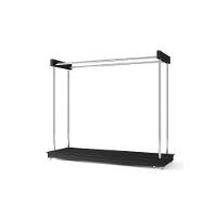 Araras Closet De Roupas Com Expositor Rodízios Aço Cromado Preto - Ideal - 5