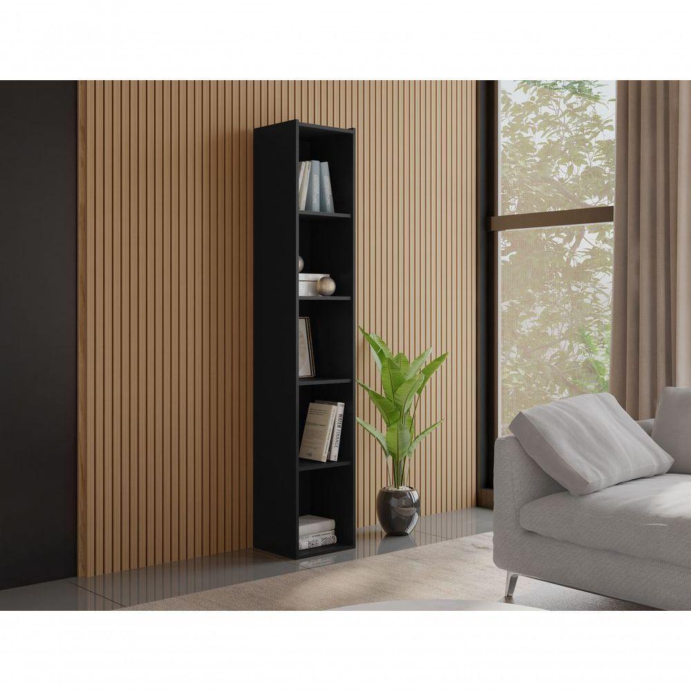 Estante Livreiro Com Prateleiras Janaína Kit 3 Unid Preto - 2