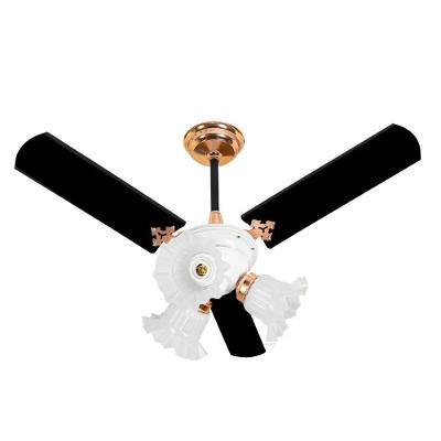Ventilador De Teto Venti-delta New Zeta Preto Com Cobre 3 Pás Laqueada Preto 110v