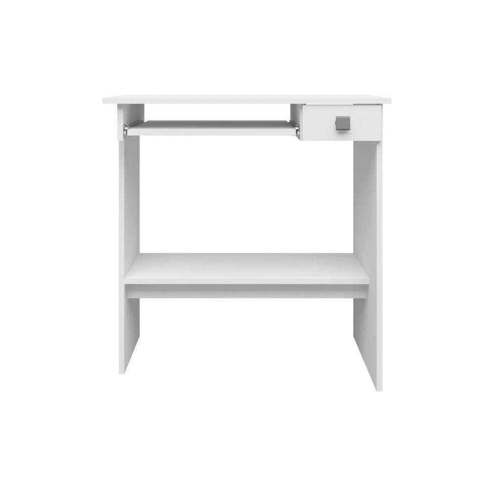 Escrivaninha Mesa Para Computador 1 Gaveta Ajl Branco - 1