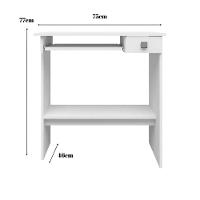 Escrivaninha Mesa Para Computador 1 Gaveta Ajl Branco - 3