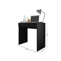 Mesa Para Computador Escrivaninha 1 Gaveta Alexia Preto - 3
