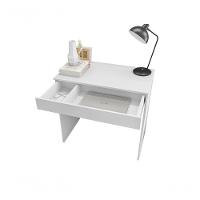 Mesa Para Computador Escrivaninha 1 Gaveta Alexia Branco - 2