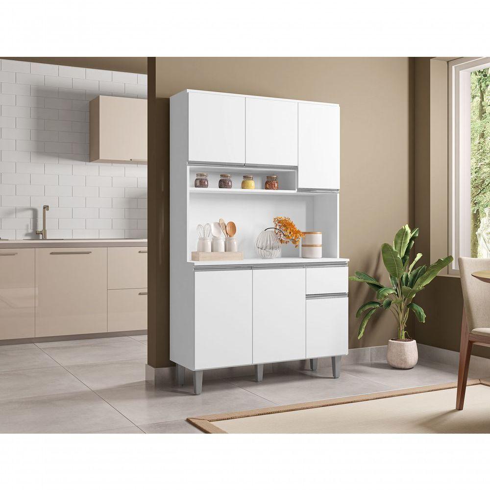 Kit Cozinha Compacta 105cm Com 6 Portas 1 Gaveta Márcia Branco - 2