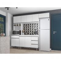Cozinha Modulada Completa Andreia C-5 Peças 240cm Branco - 2
