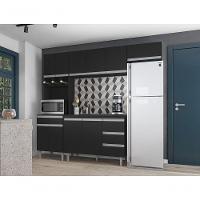 Cozinha Modulada Completa Andreia C-5 Peças 240cm Preto - 4