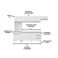 Cozinha Completa Modulada Andreia 5 Peças 280cm Branco - 5