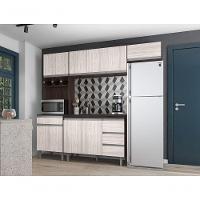 Cozinha Modulada Completa Andreia C-5 Peças 240cm Marrom - 2