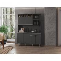 Kit Cozinha Compacta Alice 130cm C-6 Portas 1 Gaveta Cinza - 3