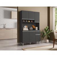 Kit Cozinha Compacta 105cm Com 6 Portas 1 Gaveta Márcia Cinza - 4