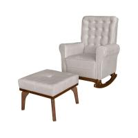 Sofá Poltrona De Amamentação E Balanço Páris C- Puff Off White - 1