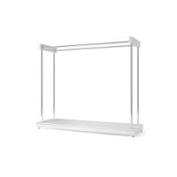 Expositor Arara Closet P- Roupas Com Rodízios Aço Cromado - Ideal Branco - 1