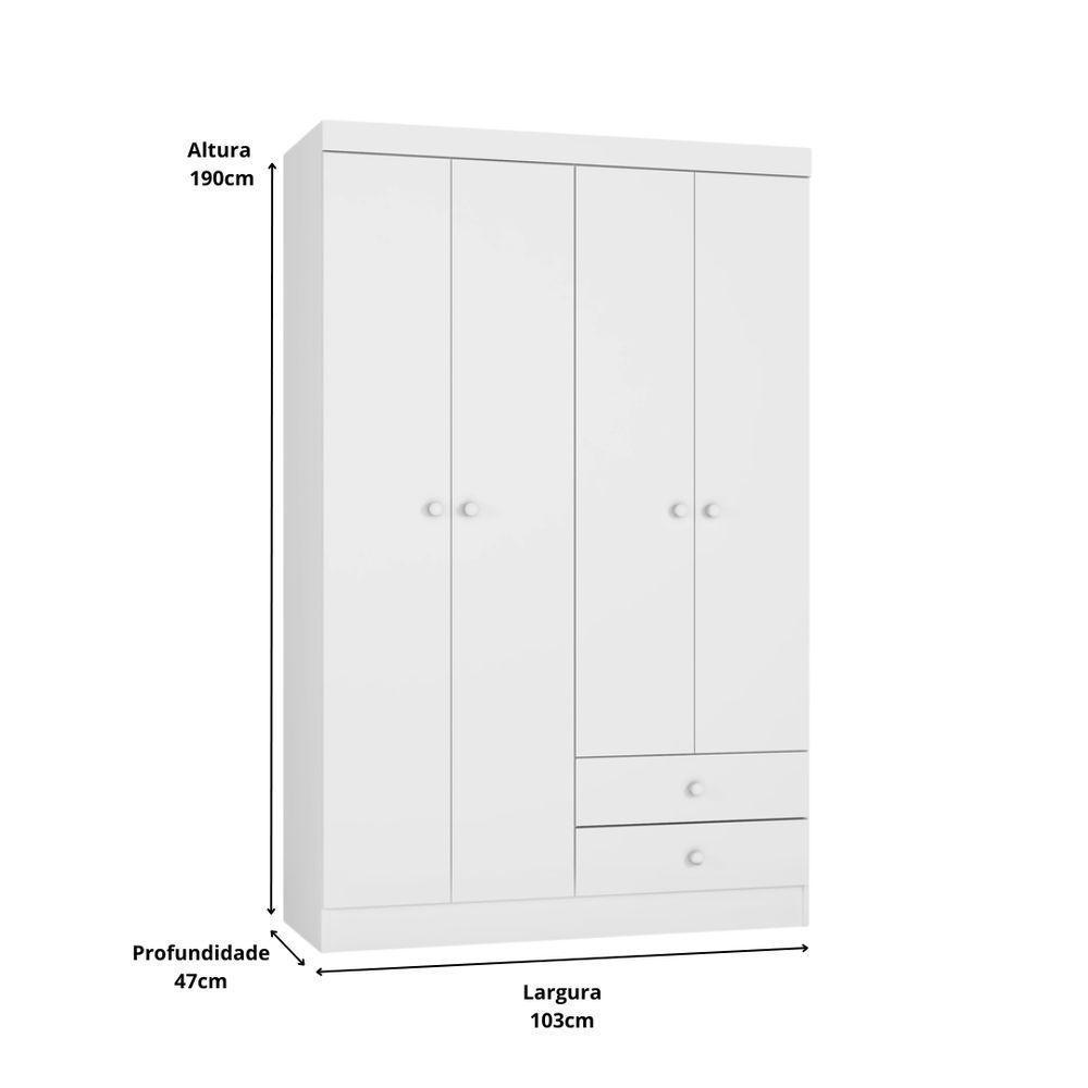 Conjunto Quarto Infantil Louise Branco C-poltrona De Amamentação áquila - 4