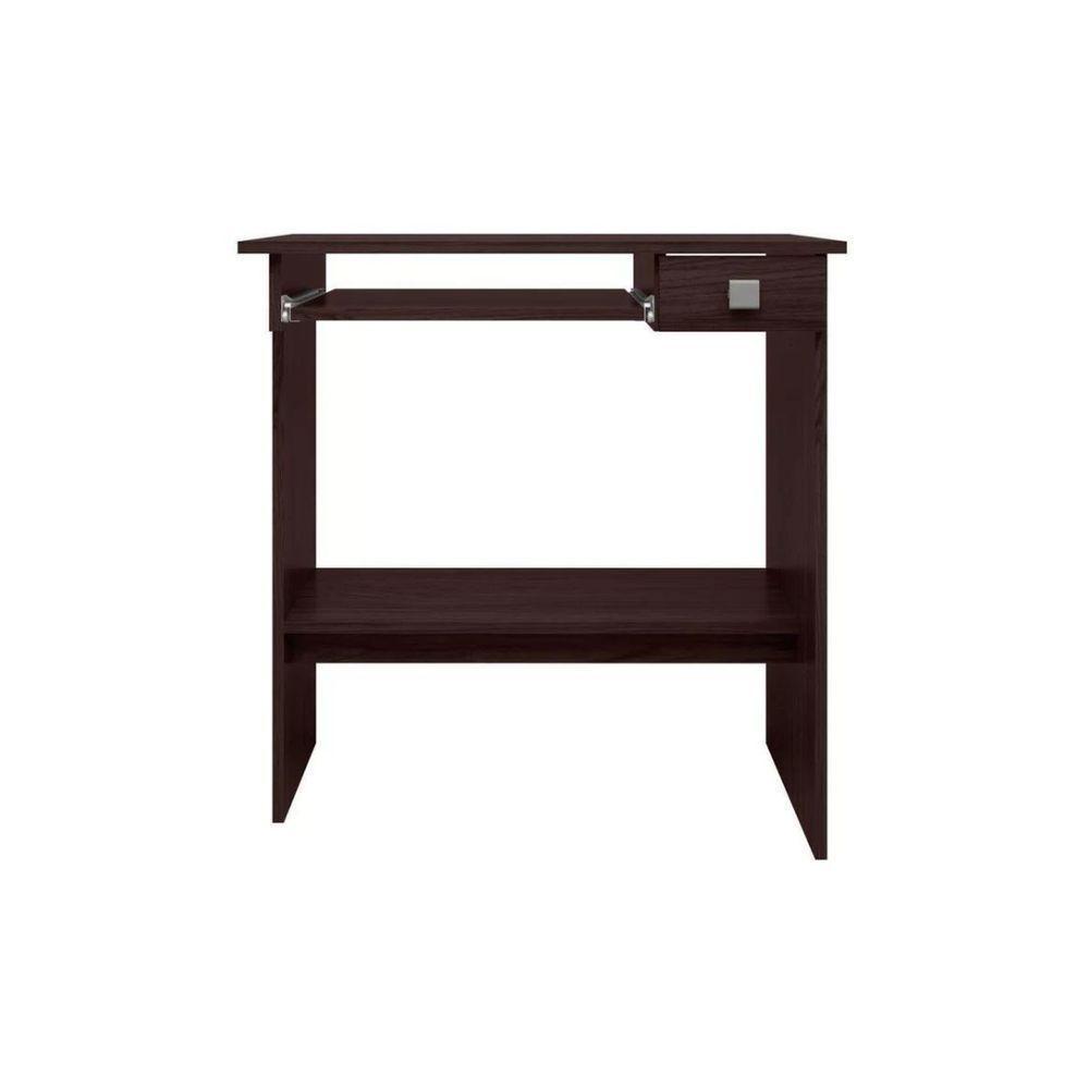Escrivaninha Mesa Para Computador 1 Gaveta Ajl Castanho - 1
