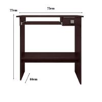 Escrivaninha Mesa Para Computador 1 Gaveta Ajl Castanho - 2