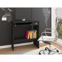 Escrivaninha Mesa Para Computador 1 Gaveta Ajl Preto - 3