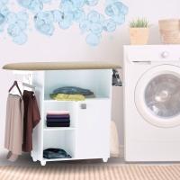 Balcão Tábua De Passar Roupas Mariana Com Porta Cabide Branco - 2